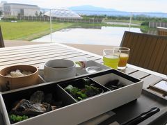 山形旅行最終日。「Shonai Hotel Suiden Terrasse」の朝。朝食は、レストランのテラスで。