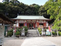 到着～。
春日造の社殿は江戸中期に建てられたものだとか。
粉河寺の開基とされる大伴孔子古の子の船主が783年に上丹生谷村の丹生神社を勧請し、延暦年間にこの場所に建立したのが始まりとされている粉河産土神社は、旧粉河村の総鎮守であると同時に粉河寺の鎮守としての役割もあるようです。