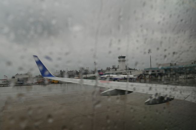 地元は、土砂降りでした<br />今日から2泊3日で沖縄に行きまーす