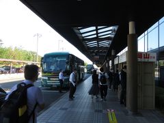岡山駅西口行きのバスに乗車