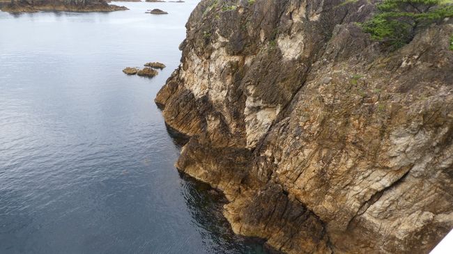 海岸背もきれいで　水が青い