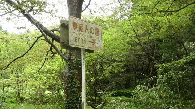 そしてすでに　歴史の中にはいりました<br /><br />無宿人の墓<br /><br />1853年に水替人足として働き坑内で亡くなった無宿者28名の出身地、戒名、名前、年齢を刻んだ墓碑が山中に建っています。<br />江戸をはじめ、幕府直轄地であった大阪、長崎から1800余人の無宿者が送られました。<br /><br />幕府の治安対策で捕えられた住所不定の人たちです。<br />過酷な労働で、その寿命はとても短かったといいます。<br />