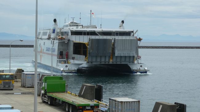 折り返しするフェリー到着<br /><br />みんなを降ろして点検してから乗船だから<br />まだ時間はある