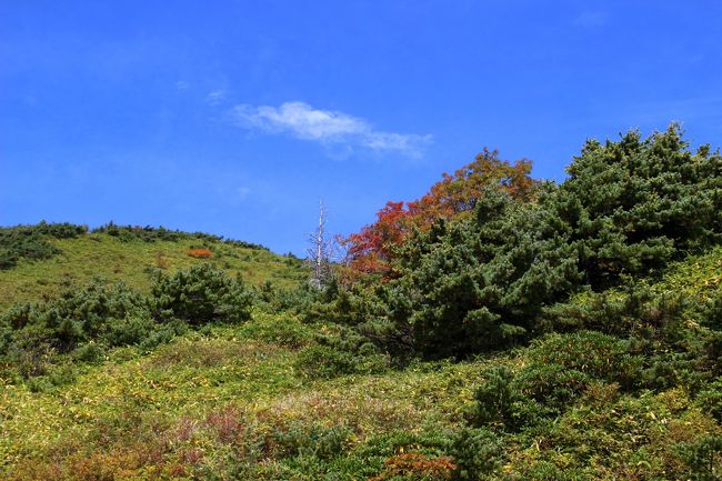 ☆一切経山登山道からの望む平石山(1928m)
