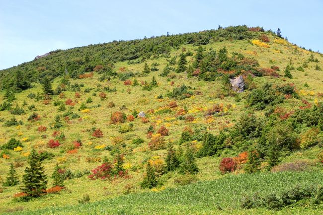 ☆鎌沼周回登山道から望む前大巓(1911m)<br /><br />吾妻連峰には前大巓の他に中大巓(1963m、東大巓(1928m)、<br />西大巓(1981mがあります。<br />巓とは山頂とか頂の意味があり大巓は『大きな頂きのある山』ということだそうです。<br /><br />