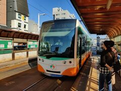 路面電車　はりまや橋停留場
