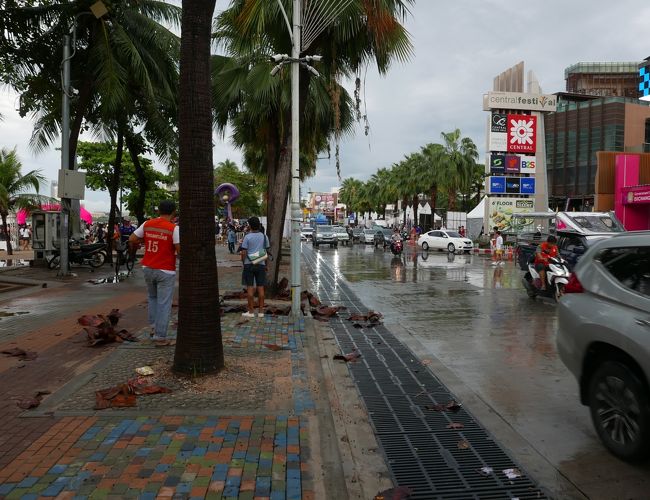 31日（土）　17：16　雨も止みビーチに出てみました。