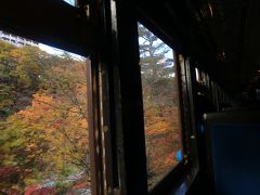 今日は諏訪峡の紅葉も綺麗そうですね～下車後に観光に期待が高まります。