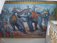 ビルマのインド洋側の南の海岸地域は、テナセリウム地方と呼ばれていて、昔から東西交易で、財を成してきた地域です。

東西交易の拠点でしたので、ビルマとシャムの争奪戦の土地でした。

写真は、カンチャナブリの戦争博物館に掲げられているビルマ軍とアユタヤ軍の戦いの様子を描いた絵画です。