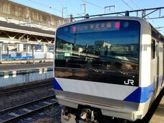 栃木県の黒磯駅で東北本線に乗り換えます。