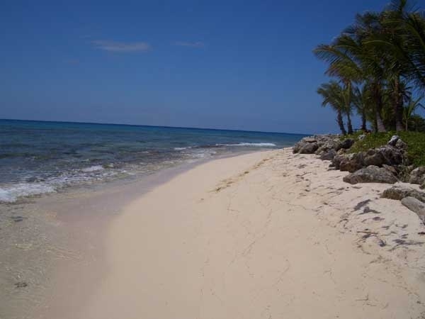 でもビーチは美しい。不純物が全くない白砂の浜辺はまぶしすぎる。