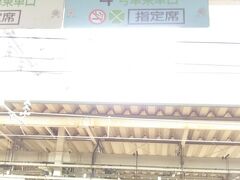 東京駅　踊り子号のホームです。　下ではなく上に掲示がありました