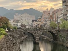 朝にジョギングがてら長崎の街を散策。まずは眼鏡橋に。
