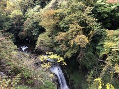 早川の支流。奥が太閤の石風呂、手前が太閤の滝。
滝まで下りる階段は、閉鎖されていました。