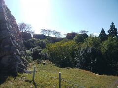 登山道は思ってたよりきつかったですが、なんとか城跡に到着。