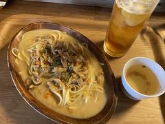 ランチはクラムチャウダーパスタドリンク付き
980円だったかな　ドリンクはアップルビネガー

食べたら新花巻駅まで送ってバイバイ！
いわて気に入って帰って行きました(^^)

どんと晴れ（方言：めでたしめでたし）

手洗い・うがいは必須
ルールを守って気持ち良く出掛けたいとおもいます(^^)

お読みいただきありがとうございます




