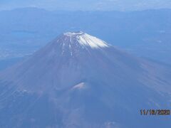 飛行機から空撮した富士山