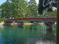 カフェのバルコニーからは天橋立の名所、廻旋橋が見えます。
残念ながら廻っているところには遭遇しませんでした。