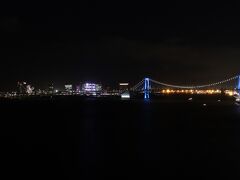 1410号室からの夜景。

本日の東京都の感染者は534人で過去最多。
青くライトアップされたレインボーブリッジ。
東京アラートは6/19で終了している。