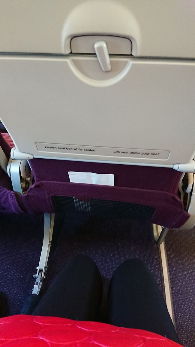 Thai Smile のエコノミークラスの座席は、タイ航空より広いんじゃないかしら！<br />座席の幅も、足元もゆったり。<br />1時間ほどのフライトだけど、しっかり寝れましたよ。<br />フットレストがあれば、最高なんだけど……