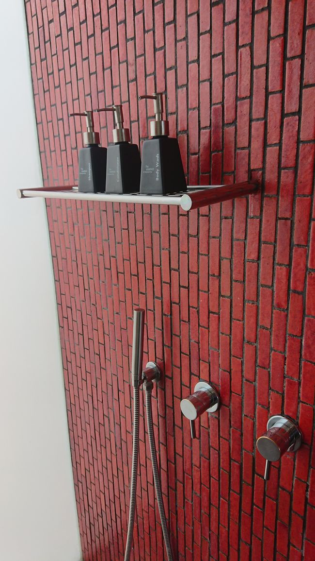 シャワーはハンドタイプとレインシャワー<br />シャンプー、コンディショナー、ボディソープあり