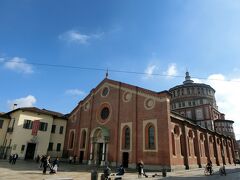 3月16日　ミラノは晴れています。

まずは最後の晩餐があるサンタマリアデッレグラツィエ教会へ