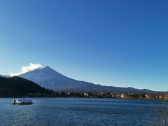 走り始めて間もなく、富士山がきれいに見えました！！
わーい！！(/・ω・)/　早速止まって写真を撮る♪