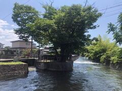 JR陸羽西線岩出山駅近くを流れる内川。