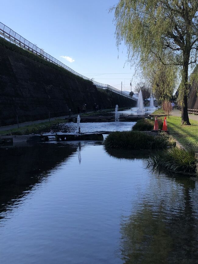 水路沿いを散策できます。