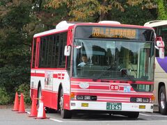 やっと来たバスにホッとします　
(正確にはバスは発車時間近くまで　駐車場に停まっていたんですが）

私はタクシーを待たせていた二台のうちの一台の乗客で　
タクシーを使う権利はあったと思うのですが　　
博物館での展覧会を見たい人がいたので　
タクシーの席を譲りました