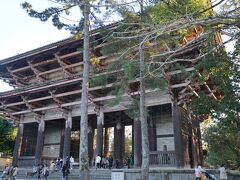 国宝の南大門。鎌倉時代に再建されたもので、その高さは約25メートルもあり、日本最大級の山門になります。長年風雨に耐えてきた木材の古色が威厳を感じさせます。