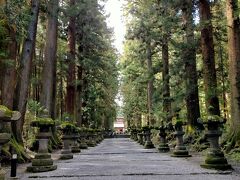 本日2つ目の富士浅間神社は、吉田口の登山道の起点にある北口本宮富士浅間神社
石灯篭が道の両脇に佇みすらりと伸びた杉の参道
ここがパワースポットであることを象徴するような光景です。
