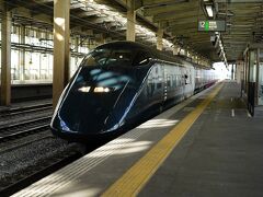 この日の宿は、越後湯沢の湯宿を予約しているので、上越新幹線で越後湯沢へ向かうことにする。
乗り込んだのは、14時26分発の越後湯沢行『とき454号』。
12月に引退する現美新幹線を使った列車だ。