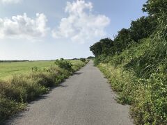 仲本海岸をちょっと覗いた後、黒島灯台へ向かいます。さっきまで海を見ていたとは思えない、高原のような風景の中を行く。