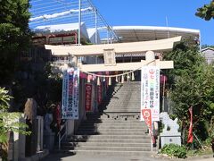 護国神社から壷川駅方面へ。沖宮の前を通ります。ここはすでに参拝済みで御朱印もいただいているので今回は素通り。