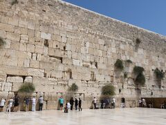 ヘロデ大王時代のエルサレム神殿の外壁のうち、現存する部分がこれ。
神殿はユダヤ教で最も神聖な建物であったそうです。
嘆きの壁は、皆の祈りの姿が嘆いているように見えるから。