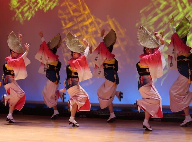 徳島12 阿波おどり公演e 優雅！女おどり 編笠/下駄履き ☆元気