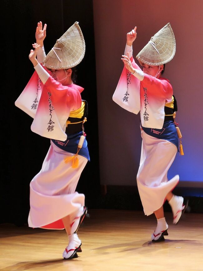 徳島12 阿波おどり公演e 優雅！女おどり 編笠/下駄履き ☆元気