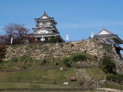 ３５＜浜松城 遠景＞
浜松城を南側から見た風景です。以前は木々が生い茂り石垣が見えませんでしたが、元々城内に木々は生えていなかったということで、木を伐採したことで当時の姿がよみがえりました。