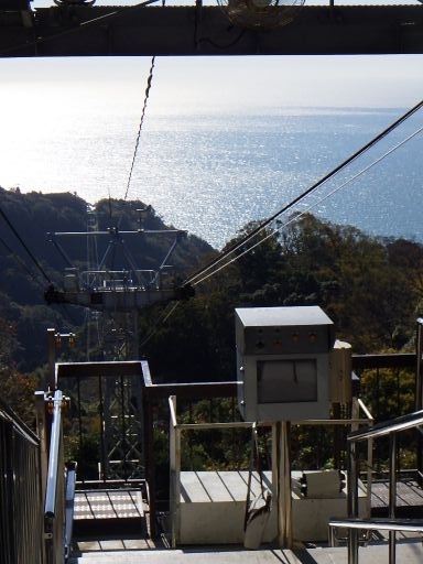 日本平ロープウェイ<br />日本平と久能山東照宮を結ぶ。<br />ロープウェイで行き来すると楽といえば楽だが、日本平自体、静岡市中心部から結構遠い。<br />ここでGoToキャンペーンのクーポンを使用した。