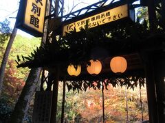 本日宿は、神護寺まで戻ってその先にある吊り橋を渡ったところにあります。