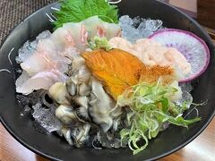 牡蠣、うに、お刺身