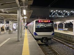 この後はすっかり陽も沈んで楽しめる景色はなくなりました。
5時半過ぎに友部駅に到着。