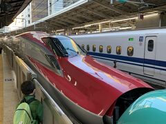 東京駅の在来線から新幹線を目指すと、今日は南口…
全くこまちが見当たらず『右？　左？』
駅員さんに聞いちゃう…。

結局やまびこの後方部のエスカレーターだった…
延々と先頭へ移動します！
連結部通過～