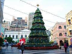セナド広場の真ん中には巨大なクリスマスツリー。

こうして見ると、広場の半分近くを占めているような感ですね（笑）。