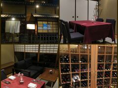 「リストランテ 美郷」

　”麗しきイタリアの美食とワインの桃源郷”
暖簾がなければ見逃してしまいそうな隠れ家のようなレストランです。

１階の坪庭が見える窓際のテーブル席と2階の個室、どちらでも
お好きな方をお選びくださいと言われたので、こんな時期なので
個室にしました。

古い町家の外観はそのまま、中は町家の雰囲気を上手に
残してリノベーションされていました。

写真の大きなワインセラーはもともと押し入れだったそうです。

