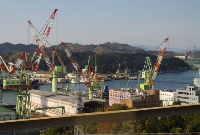2020暮、四国続日本百名城巡り(18/22):12月6日(4):河後森城(4):新城、新城からの眺望、満天星ツツジ、今治へ