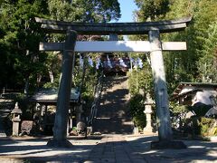 旧東海道に戻り、東海道本線を潜ると、右手に『居神神社』が現れた。
居神神社は、伊勢宗瑞に滅ぼされた三浦一族の荒次郎義意を主祭神とする社である。
伝説では、その首が、このあたりに飛んできたという云われている。
社殿へと続く石段の前に建つ石造りの鳥居は、地元の氏子衆により、延宝5年(1677)に奉納されたものだそうだ。