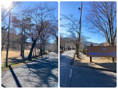 途中、道の両側がゴルフコースです（要注意）