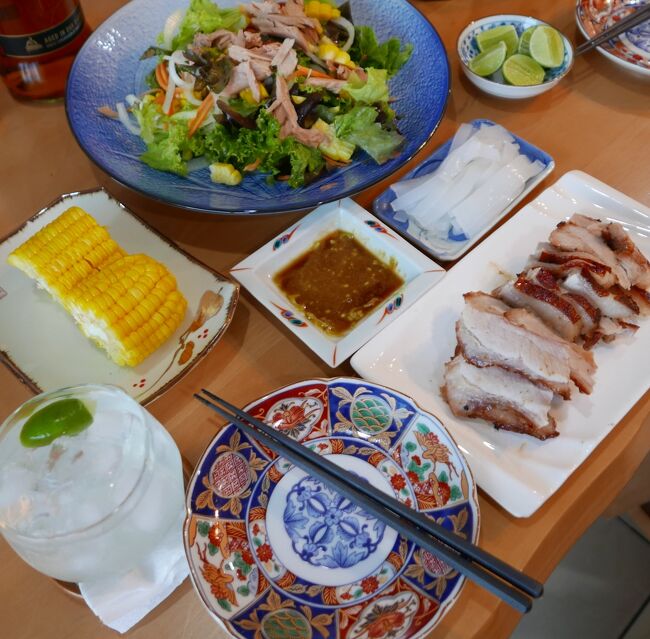 13日　夕食<br />牛肉．．．．〇<br />イカの刺身．．．〇<br />ツナサラダ．．．〇